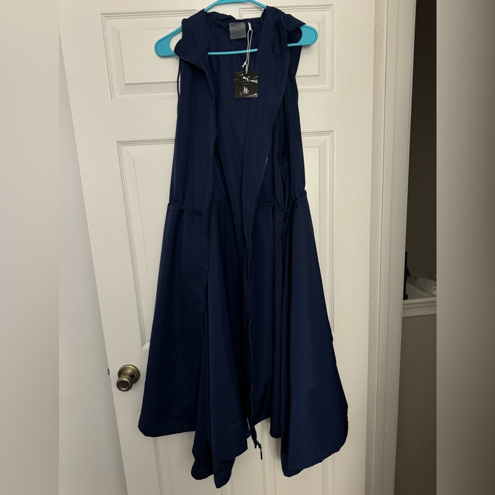 Navy blue windbreaker dress